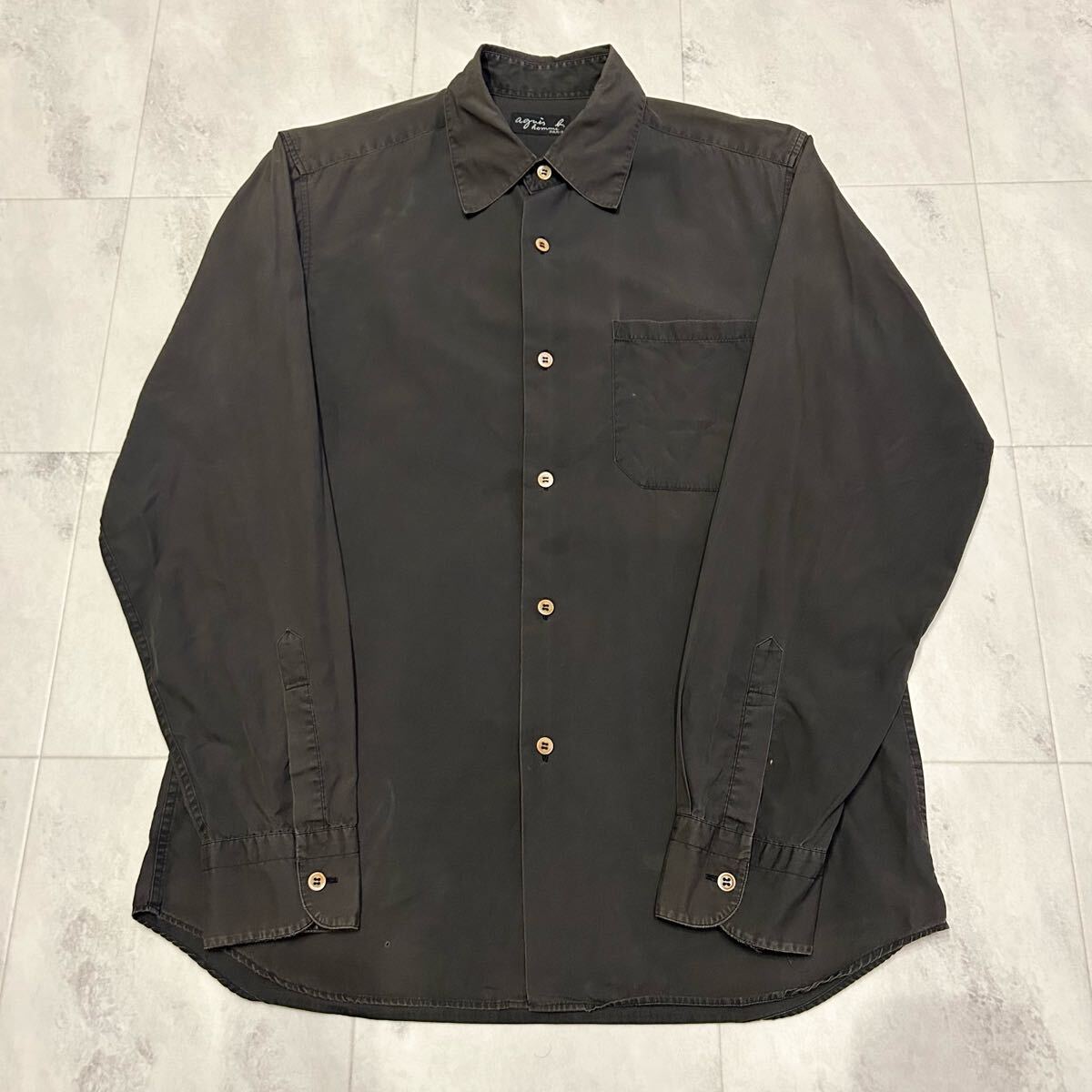 オーバーサイズ ロング丈バンドカラー長袖シャツ 通販【ニッセン】