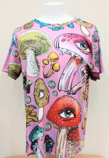 送料無料! 【XLサイズ】キノコ Tシャツ きのこ モンスター マッシュルーム 毒キノコ ネオスマ