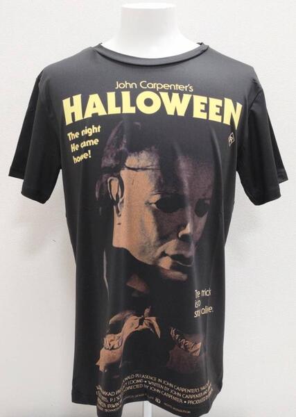 送料無料! 【XLサイズ】ハロウィン Tシャツ マイケル・マイヤーズ 黄色 ブギーマン ネオスマ