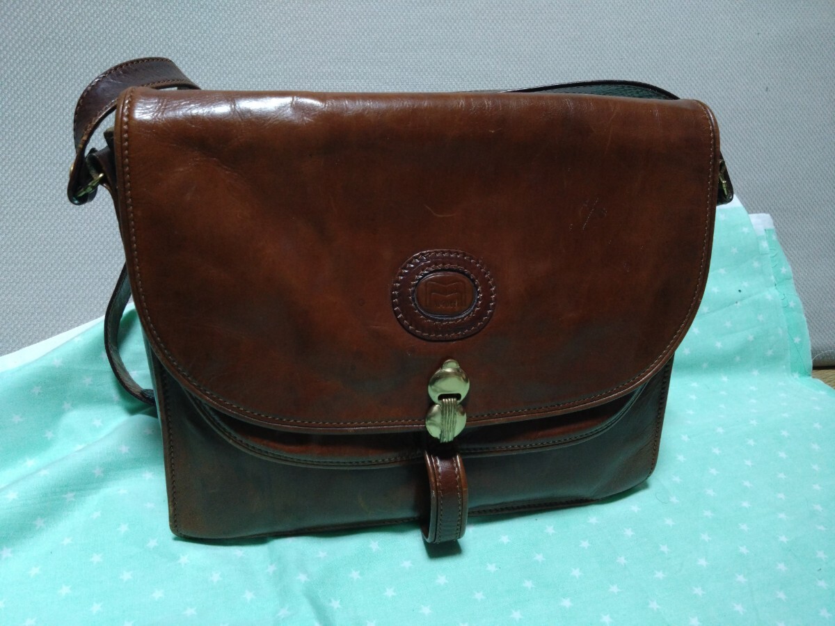 イタリア マリオッティ ショルダーバッグ maliotti 皮革製 ヴィンテージ