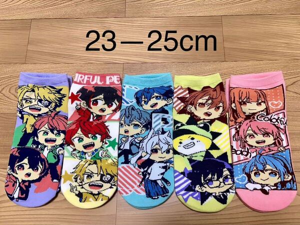 新品 カラフルピーチ ソックス 靴下 23-25cm 5足セット