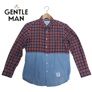 MADE IN JAPAN製 MISTERGENTLEMAN ツートンカラーチェックシャツ Sサイズ ミスタージェントルマン 日本製 PHENOMENON フェノメノン