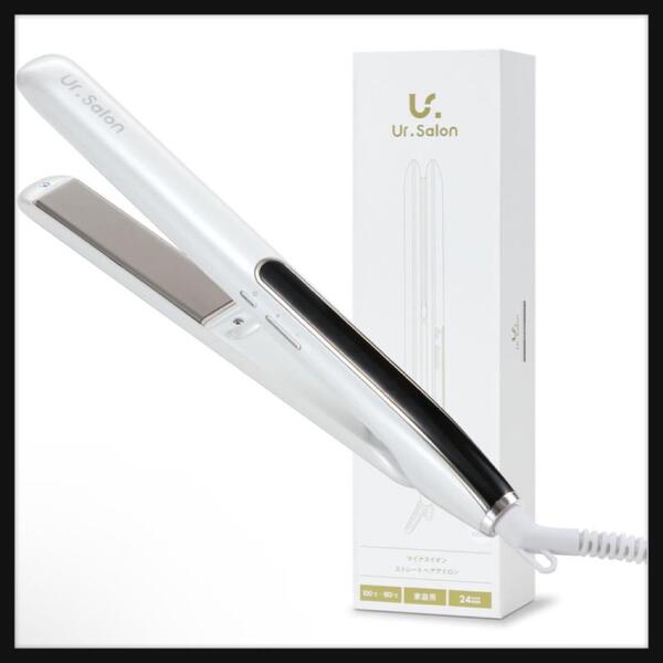 新品未使用 UR.SALON ヘアアイロン ストレート 24mm ツヤ髪 2 ホワイト