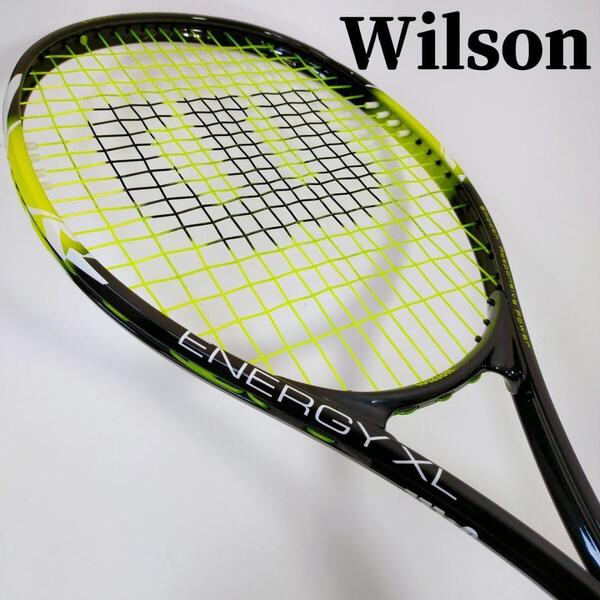 Wilson ウィルソン- モデル名: Energy XL- グリップ: G2 黒/黄 112平方インチ 27.5インチ 291g バランス:33cm フレーム厚:21cm 16 × 19