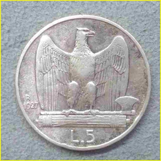 イタリア5リレ銀貨 ヴィットリオ・エマニュエル2世 1871年M BN