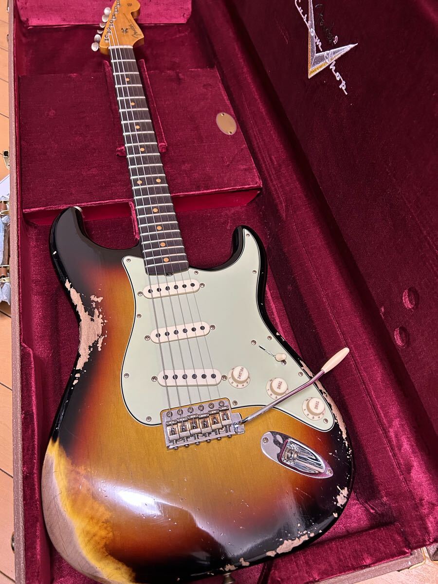 レア！ ストラトキャスター　Relic 美品 ！ Fender Custom Shop 2008 1960 Stratocaster Relic (Burgundy