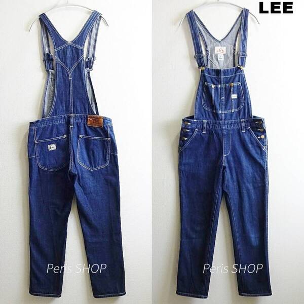 即決★ 送料無★ Lee オーバーオール 【L】 テーパード レディース サロペット オーガニックコットン 濃藍 97602 リー I546