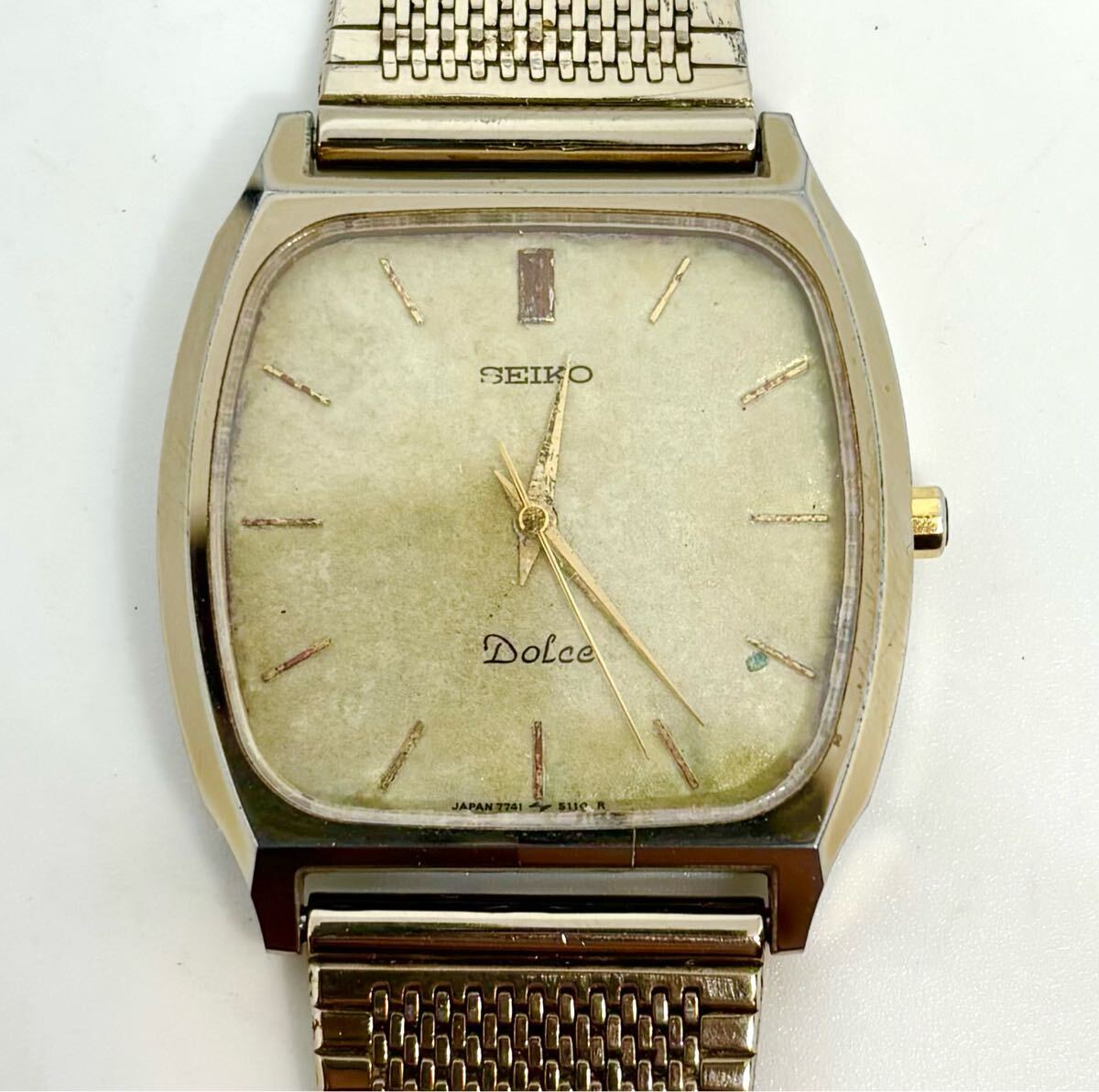 SEIKO タングステンカーバイド 腕時計 7741-5080 送料無料【電池交換済】 セイコー SEIKO ドルチェ Dolce