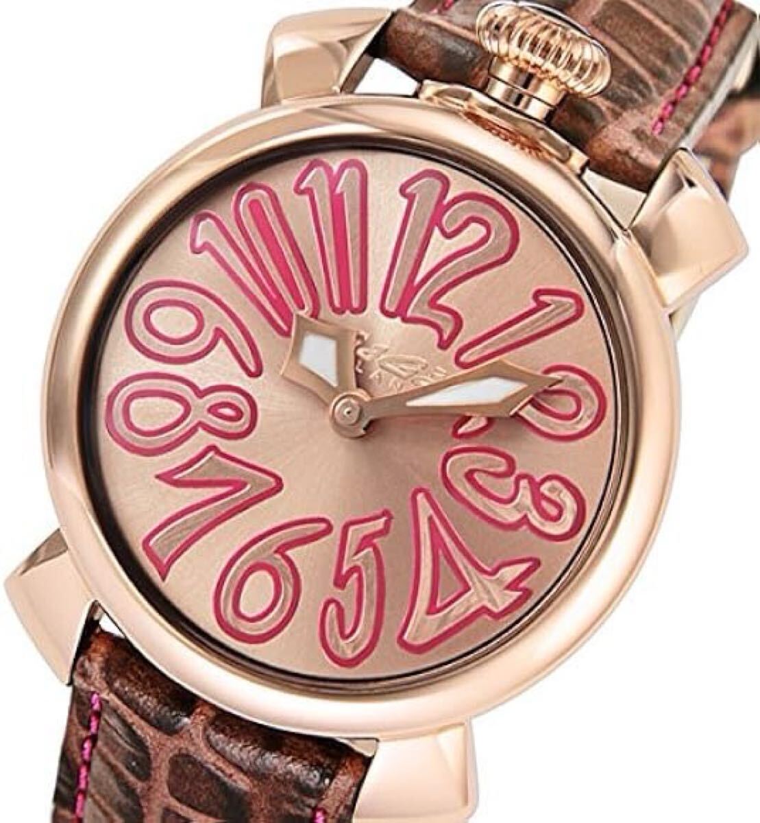 GagaMilano マヌアーレ40 シルバー文字盤 レッドベルト 楽天市場】【中古】GaGaMILANO （ガガミラノ）5020 マヌアーレ40