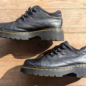 送料無料♪MADE IN ENGLAND♪Dr. Martens ドクターマーチン 4ホールブーツ UK6 ブラック 美品 イングランド製 革靴 BUZZ