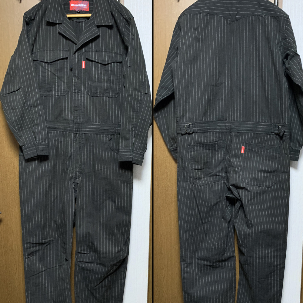HUMMER ストライプつなぎLL