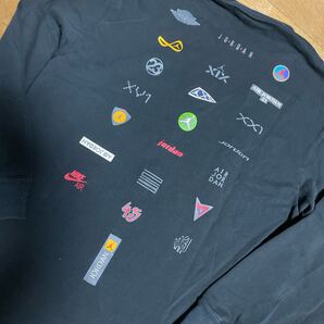 ジョーダン 歴代 ロゴ ウイングマーク ロンT 長袖 Tシャツ 古着 jordan XL ナイキ ブラック ビンテージ 復刻