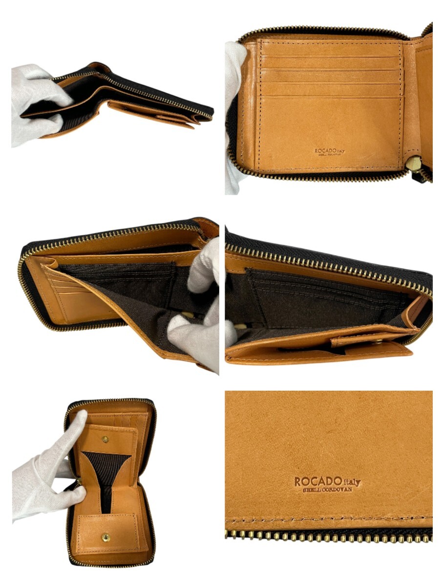 ROCADO ロカド シェルコードバン ウォレット 二つ折り財布 最
