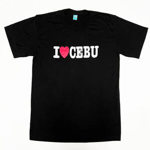 ■I LOVE CEBU ロゴプリントTシャツ・ブラックL新品■