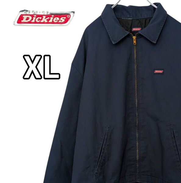Dickies ディッキーズ ワークジャケット 中綿入り ジャケット ブルゾン ネイビー 古着 XL