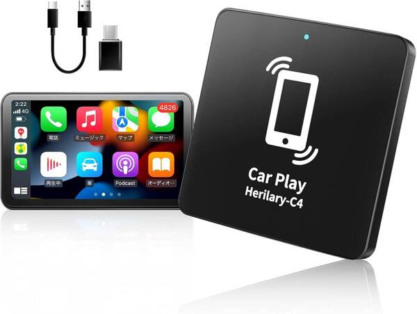 CarPlayワイヤレスアダプター 有線接続のみの純正を無線化する 道案内マップ/音楽/Siri/通話/メッセージ受送信 iPhone のみ対応