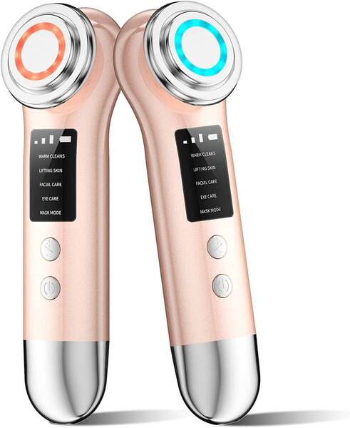 【2025新モデル】美顔器 音波美顔器 多機能 ems 温熱ケア イオン導出 イオン導入 3色光エステ 音波振動