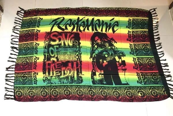 ◆送料無料◆ボブマーリー タペストリー 壁掛け 大判布 マルチクロス マルチカバー Bob Marley ラスタ レゲエ E