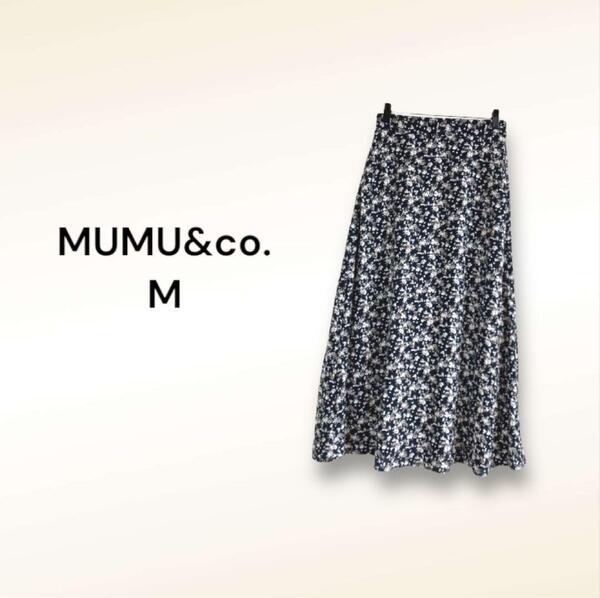 ムム MUMU&co. しまむら スカート【M】花柄 ロング フレア