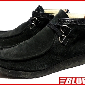 即決★Foot the Coacher★26.5cm レザーラバーソールブーツ フットザコーチャー メンズ 8.5 黒 本革 スエード 本皮 パンクロック チャッカ