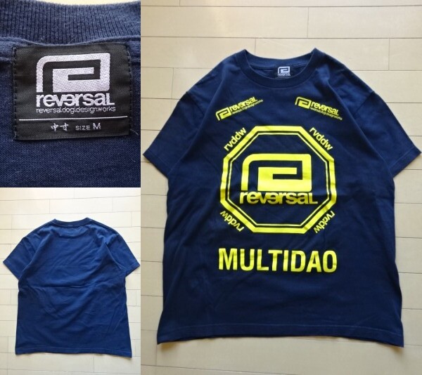 【reversal】半袖 ロゴ Tシャツ ネイビー SIZE:中寸/M (リバー