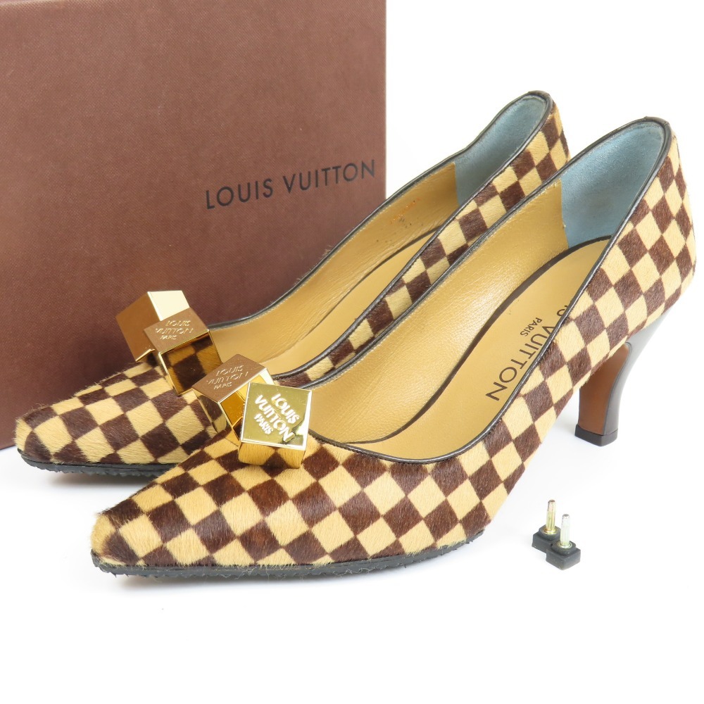 LOUIS VUITTON ハラコ ダミエ柄 ハイヒール パンプス 23cm 2025年最新】Yahoo!オークション -ルイヴィトン ハラコ パンプス