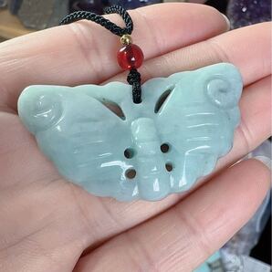 R2-06549天然本翡翠《本物保証》 翡翠ペンダント 一点物 希少 縁起物 お守り パワーストーン カラーストーン