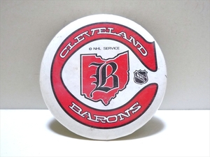 70's ビンテージ Cleveland Barons 缶バッチ クリーブランド・バロンズ NHL アイスホッケーチーム 直径5.9cm USA ナショナルホッケーリーグ