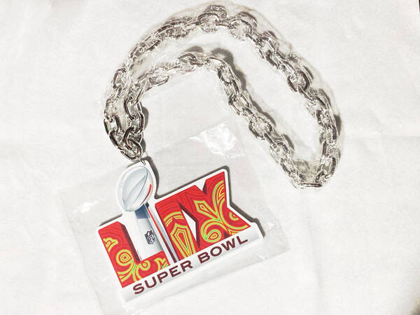 【新品・未使用品】NFLスーパーボウル59 BIGチェーンネックレス | NFL正規品 KCチーフス PHIイーグルス