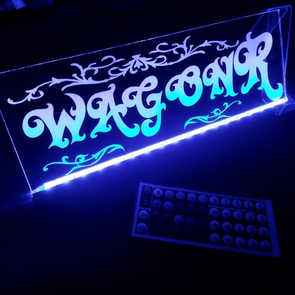 ワゴンR① フルカラーLED アクリルプレート MH44 MH34 MH23 MH22 MH21 SUZUKI スズキ 内装 カスタム パーツ 電源付き シガーソケット USB