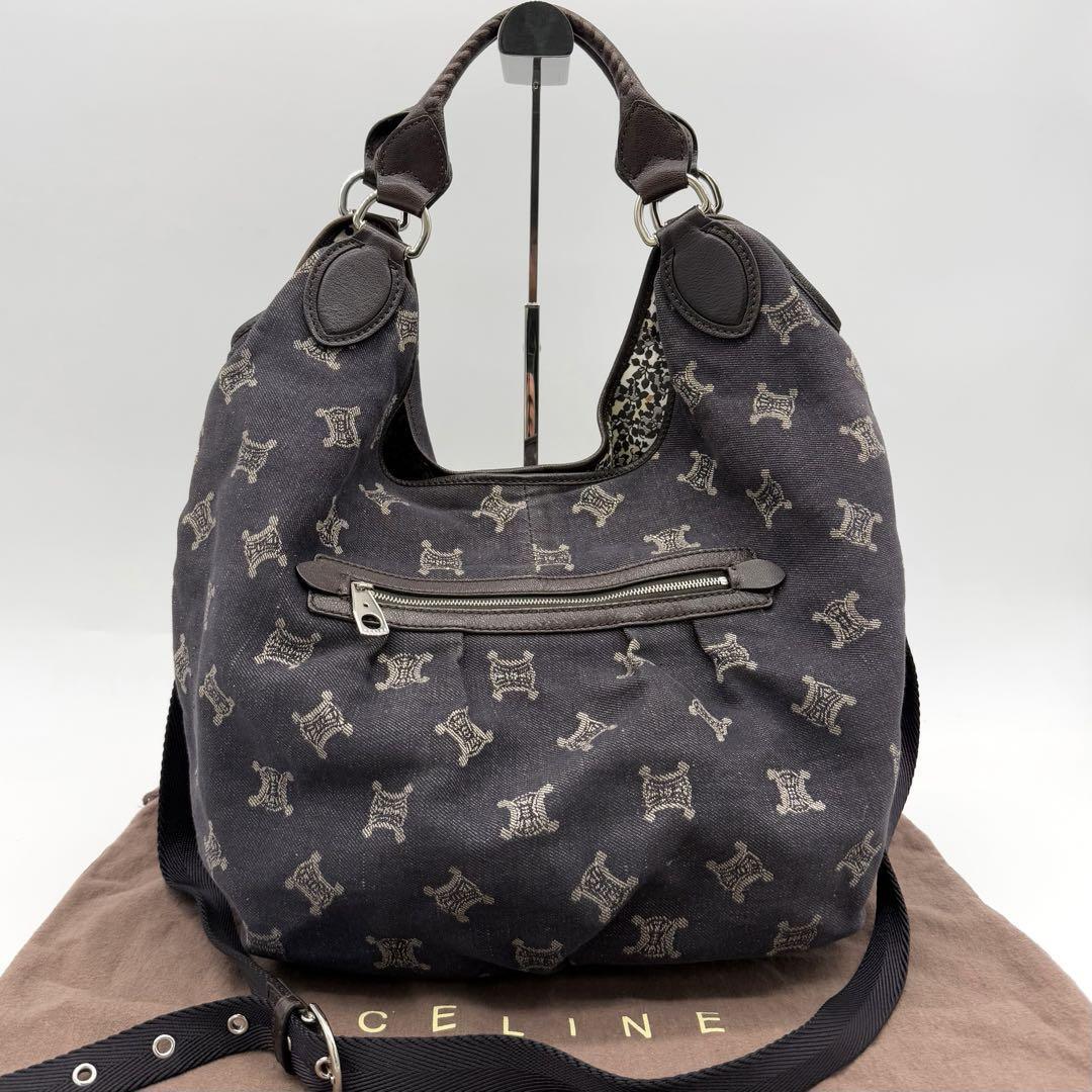 美品✨セリーヌ ハンドバッグ ミニボストン パリマカダム デニム