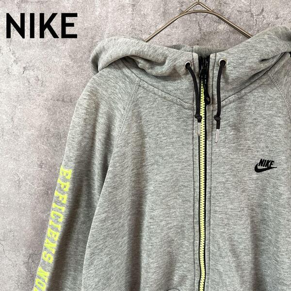 NIKE ジップアップパーカー イエロージップ フーディ XLメンズH3