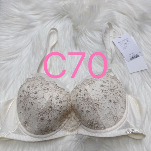 トリンプ 天使のブラ 30周年限定デザイン619 ブラジャー ホワイト C70
