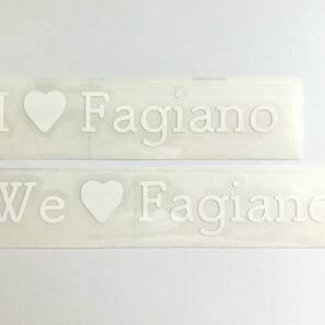 ファジアーノ岡山応援グッズ/I LOVE Fagiano & We LOVE Fagiano 切り文字ステッカー 2種セット【ホワイト】