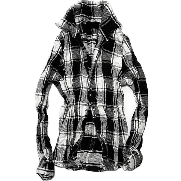 定価4万 junhashimoto WRINKLE CHECK HOOK SHIRTS 2 ジュンハシモト チェックホックシャツ wjk akm 1piu