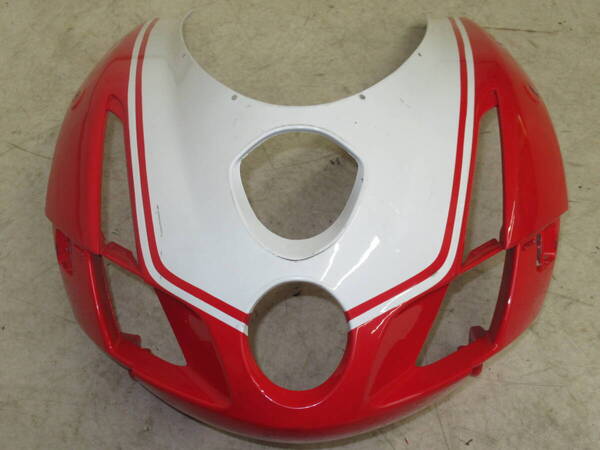 全国送料無料!ドゥカティ 999用ZXMT アッパーカウル中古品 DUCATI 赤×白 ABS製 749にも! 目立つ大きな傷や見た目の破損部分等無し!