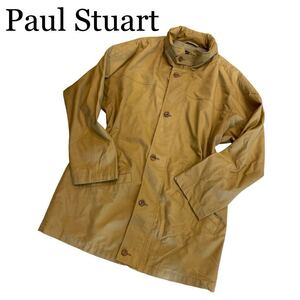 Paul Stuart ポールスチュアート 収納フード付き ベージュ系 コート 綿70% ポリ30% LAサイズ メンズアウター 秋冬 カジュアル ビジネス