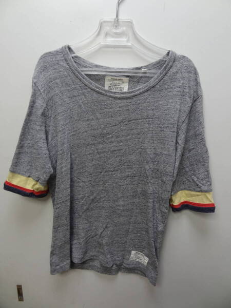 全国送料無料 ブランチワークス BRANCH WORKS メンズ &レディース 綿100% アメリカンフットボールタイプ 半袖 杢グレーTシャツ サイズ S