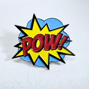 【ピンバッジ】POW! パウ! ポウ! 擬音 効果音 爆発 アメコミ カトゥーン