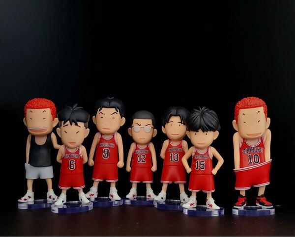 SLAM DUNK FIGURE COLLECTION ベンチメンバ 安田,角田,石井,佐々岡,桑田 桜木花道 用台座