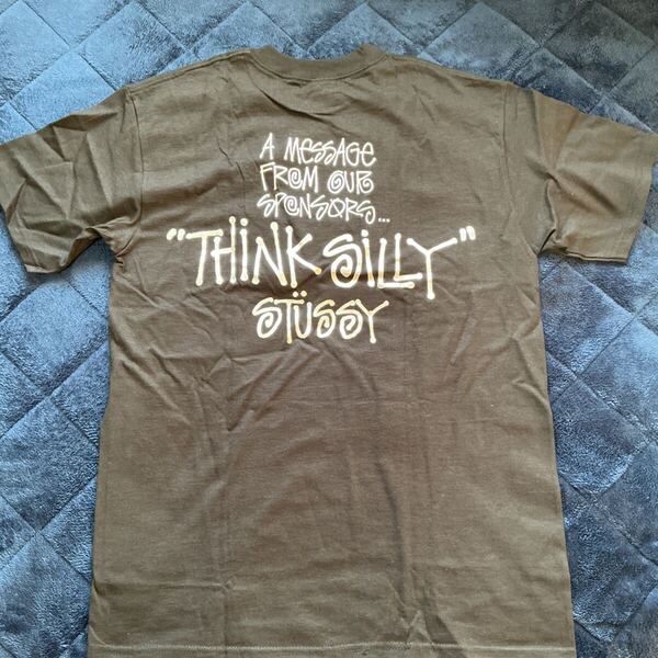 激レア デットストック新品 STUSSY x SiLLY THiNG コラボTシャツ ステューシー 黒 BLACK サイズM 日本未発売