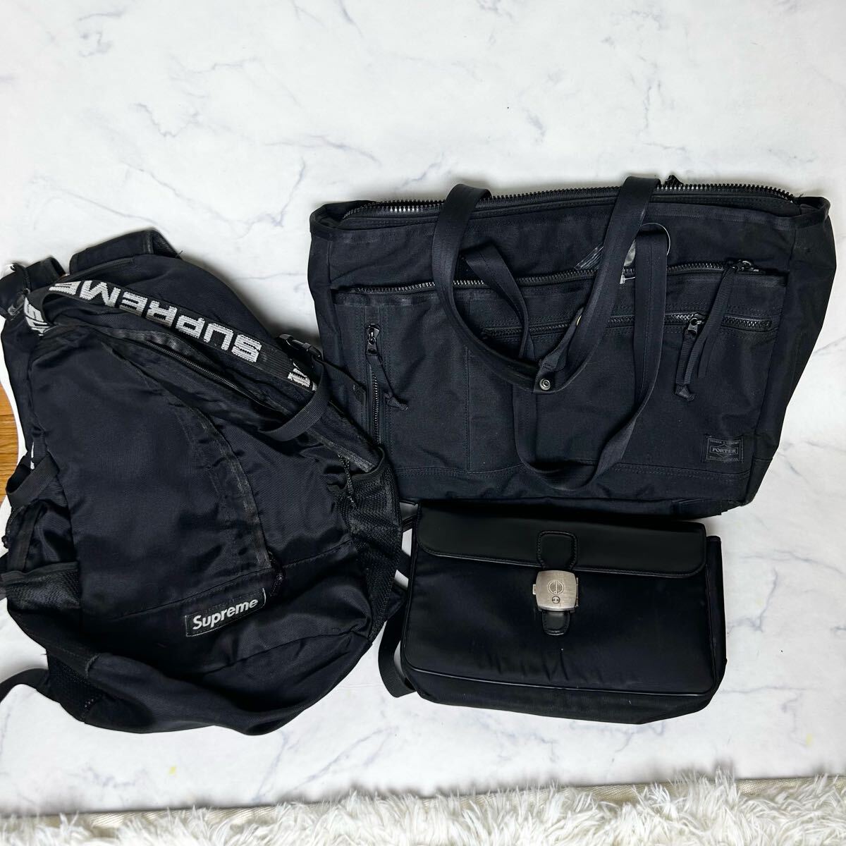 【美品レア】Supreme×PORTER ケース 黒 Yahoo!オークション -「supreme」(吉田カバン、ヘッドポーター
