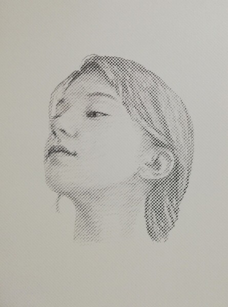 松原健治 新作 ドローイング 色鉛筆 原画 「ICHIMATSU 109」A4