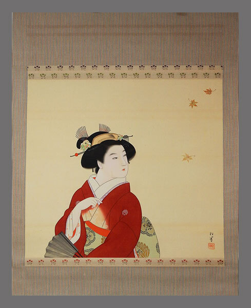 Yahoo!オークション -「上村松園 掛け軸」(人物、菩薩) (日本画 Yahoo!オークション -「上村松園 掛け軸」(人物、菩薩) (日本画