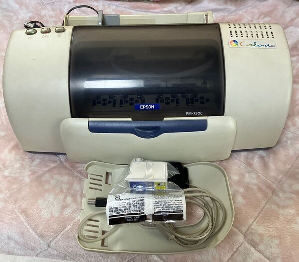 ジャンク扱い 新品純正インク IC5CL13 付き EPSON エプソン カラリオ PM-730C インクジェットプリンター 送料無料