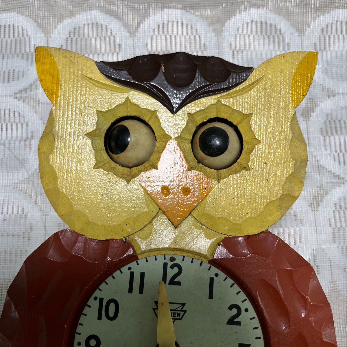 ミケン製　振り子時計　ブタ　PETTY ANIMAL CLOCK ピンク ミケン【御研機器】象さん・目が動く面白時計昭和40年頃の機械式