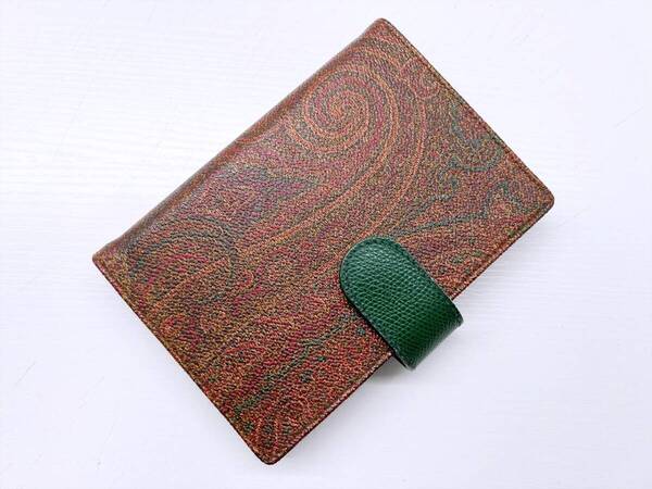 美品 ETRO エトロ ペイズリー PVC システム手帳 ミニ6