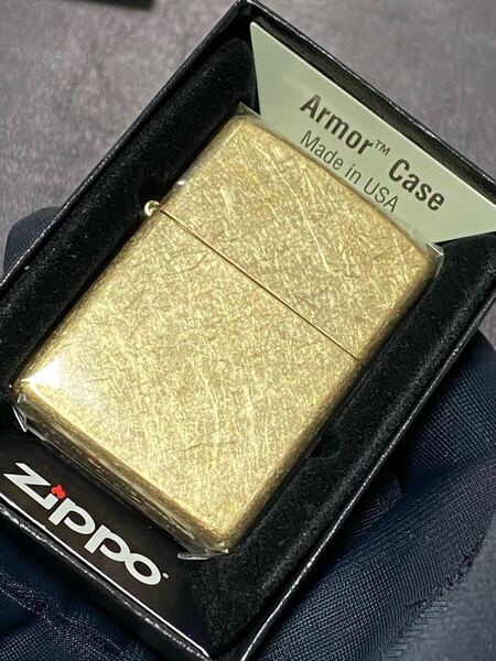 zippo ゴールドダスト アーマー 特殊加工 希少モデル 2024年製 Armor Case GOLD DAST ケース 保証書付き