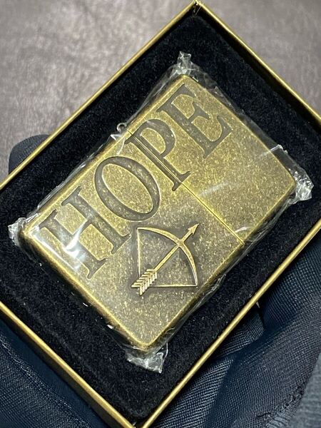 zippo ホープ アンティーク ゴールド 希少モデル ヴィンテージ 1999年製 HOPE GOLD ケース 保証書付き