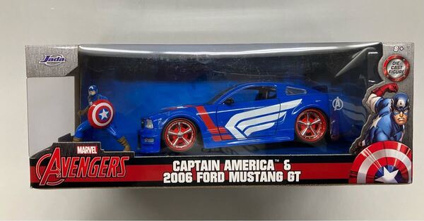 JADA TOYS ミニカー 1/24サイズ HWR Marvel 2006 Ford Mustang GT W/Captain America キャプテンアメリカ 26067